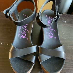 Black Wedge sandals